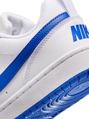 Nike White/Blue Youth Court Borough Low Recraft Trainers - Image 9 of 9