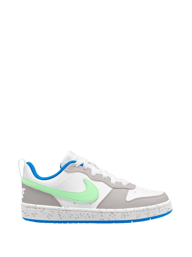 Nike White/Grey/Black Youth Court Borough Low Recraft Trainers - Image 1 of 5