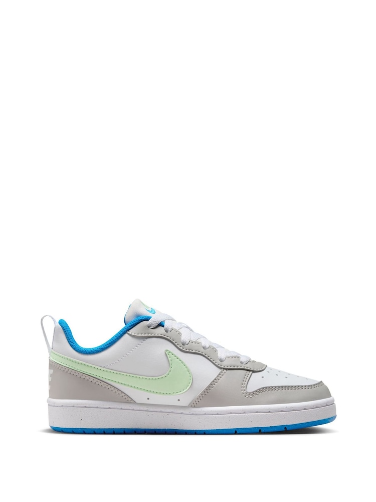 Nike White/Grey/Black Youth Court Borough Low Recraft Trainers - Image 2 of 5