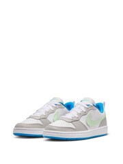 Nike White/Grey/Black Youth Court Borough Low Recraft Trainers - Image 3 of 5
