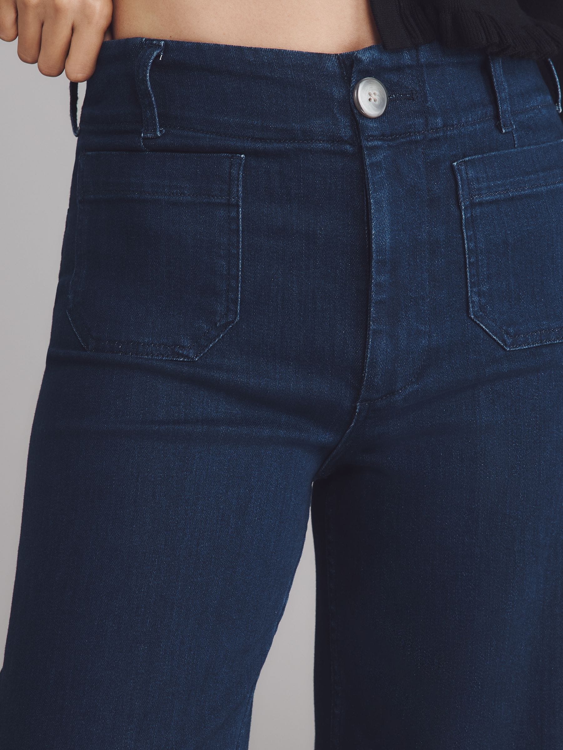 Buy Anthropologie Blue Maeve The Colette Denim Cropped Wide Leg