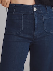 Синий - Широкие укороченные джинсы Anthroplogy Maeve The Colette - Изображение 4 4