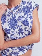 Boden Blue Louisa Slub T-Shirt - Image 2 of 5