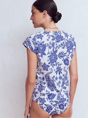 Boden Blue Louisa Slub T-Shirt - Image 3 of 5