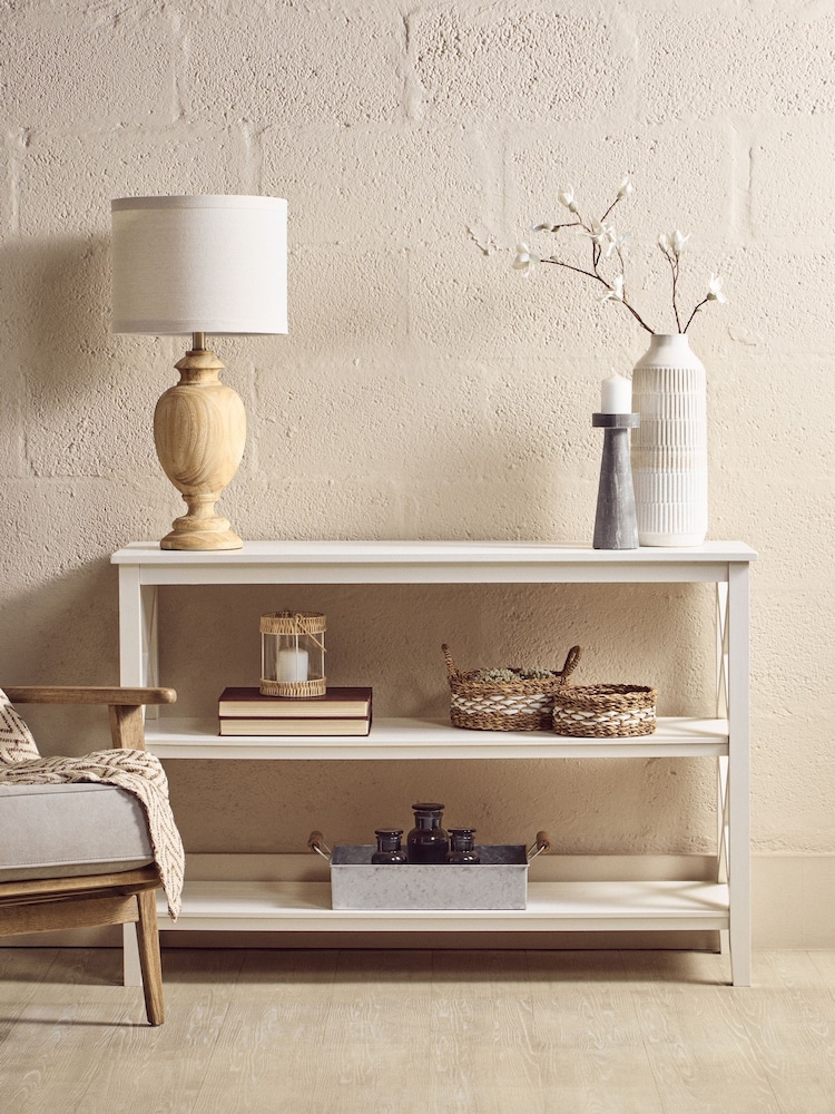 Interiors by Premier White Heritage Three Shelf Large Bookcase - Image 1 of 4
