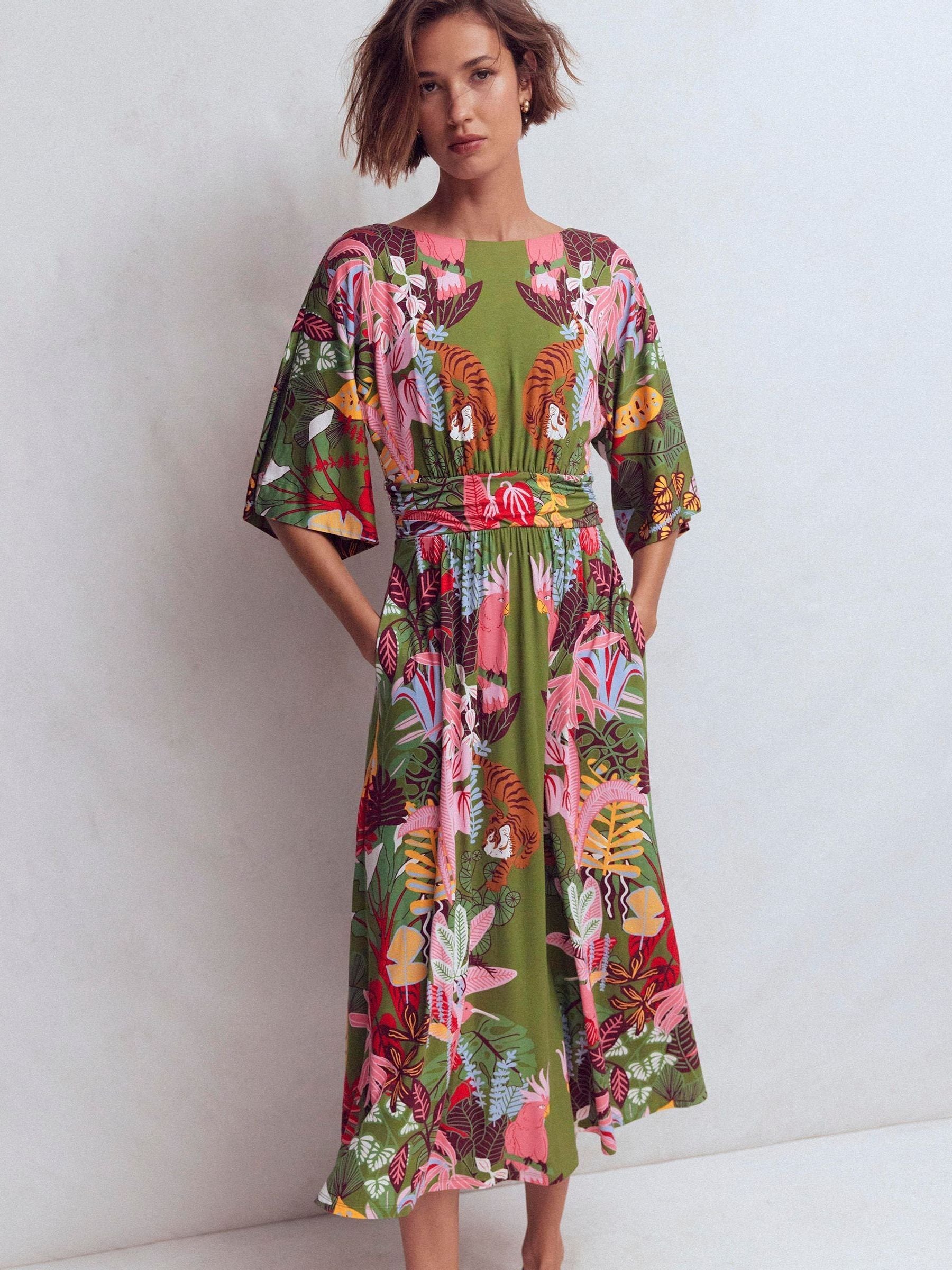 Buy Boden Green Imelda Kimono Jersey Dress from Next USA
