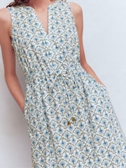 Boden Cream Delphine Midi Jersey Dress - Image 3 of 7