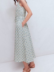 Boden Cream Delphine Midi Jersey Dress - Image 4 of 7