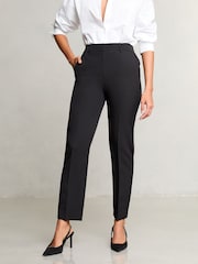Lipsy Black Petite High Waist Tapered Trousers - Image 1 of 4