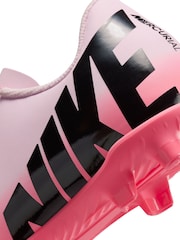 Nike Jr. Pink/Black Kids Mercurial Vapor 15 Club Firm Ground Football Boots - Image 11 of 12