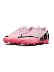 Nike Jr. Pink/Black Kids Mercurial Vapor 15 Club Firm Ground Football Boots - Image 2 of 12