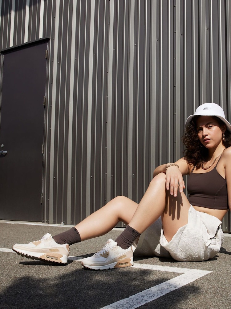 Nike Cream/Pink Air Max 90 Shoes - Image 10 of 10