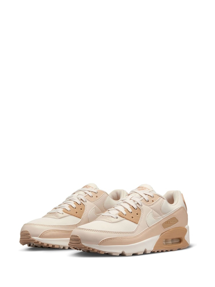 Nike Cream/Pink Air Max 90 Shoes - Image 2 of 10