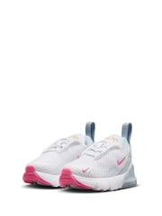 Nike White/Pink Infant Air Max 270 Trainers - Image 2 of 9