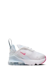 Nike White/Pink Infant Air Max 270 Trainers - Image 4 of 9