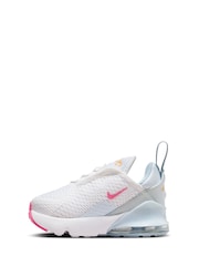 Nike White/Pink Infant Air Max 270 Trainers - Image 5 of 9