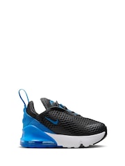 Nike Black/Blue Infant Air Max 270 Trainers - Image 3 of 9