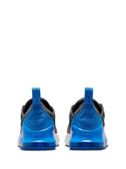 Nike Black/Blue Infant Air Max 270 Trainers - Image 5 of 9