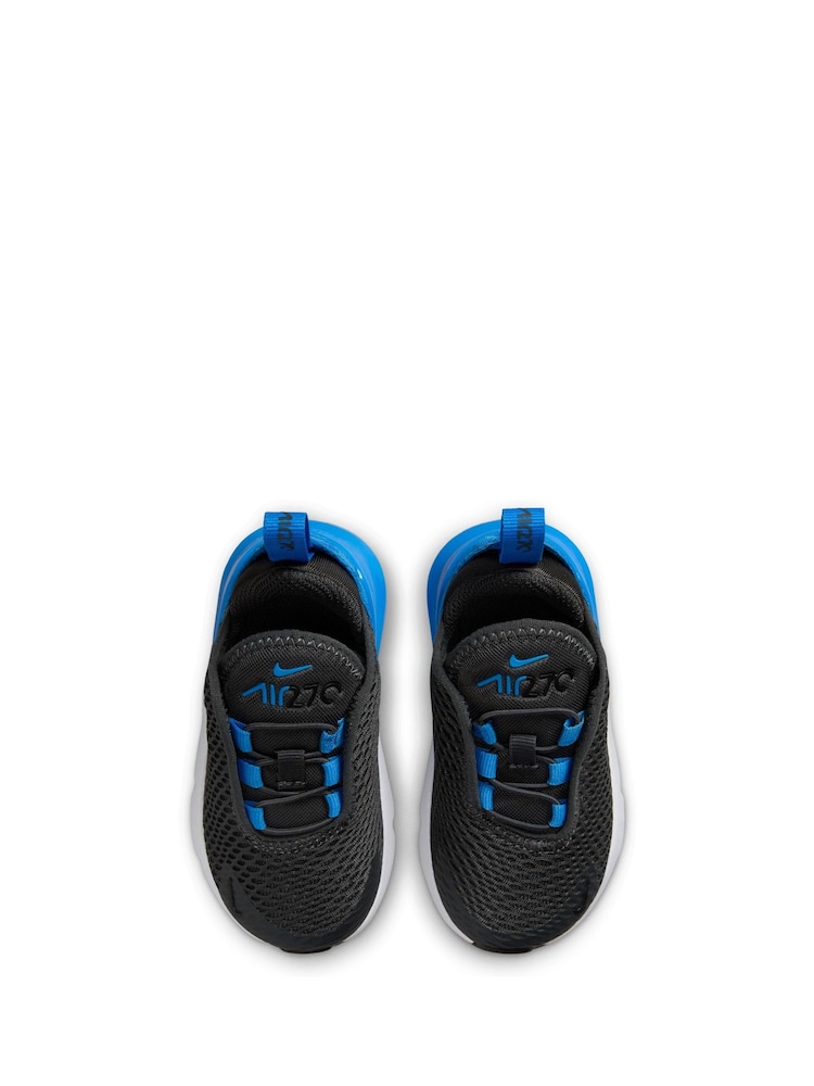 Nike Black/Blue Infant Air Max 270 Trainers - Image 9 of 9