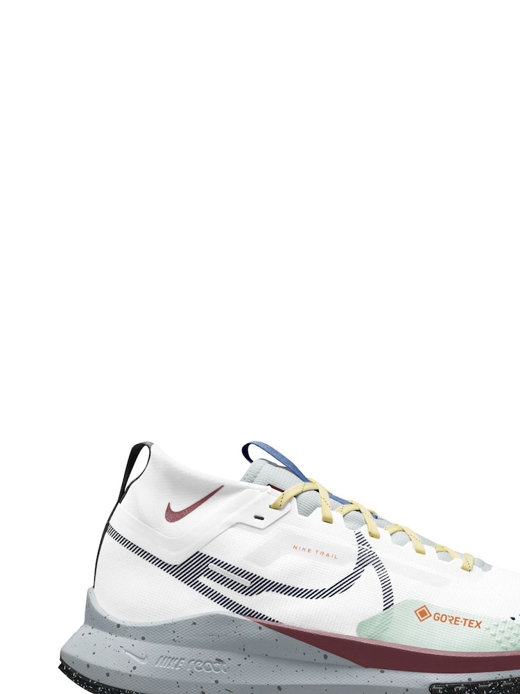 Nike White/Black React Pegasus Trail 4 Gore-Tex Running Trainers - Image 1 of 13