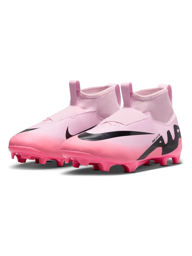 Розовый/Черный - детские футбольные ботинки Nike Zoom Mercurial Superfly 9 Firm Ground - Image 2 of 10