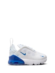 Nike White/Royal Blue Infant Air Max 270 Trainers - Image 1 of 9