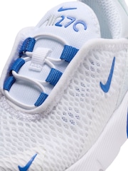 Nike White/Royal Blue Infant Air Max 270 Trainers - Image 8 of 9