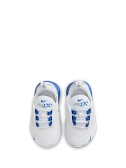 Nike White/Royal Blue Infant Air Max 270 Trainers - Image 9 of 9