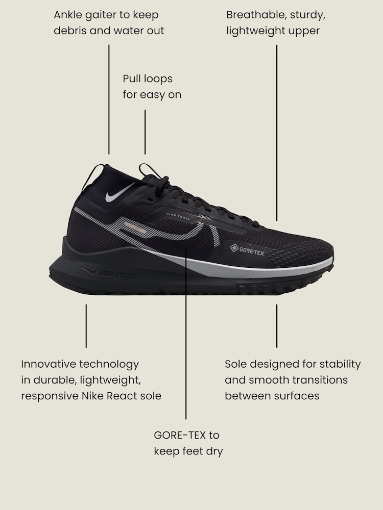 Nike Purple Pegasus Trail 4 GORE-TEX Waterproof Trail Running Shoes - Image 3 of 5