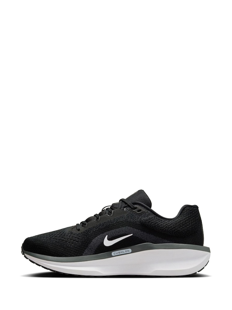 Nike Black/White Winflo 11 Road Running Trainers - Image 3 of 13