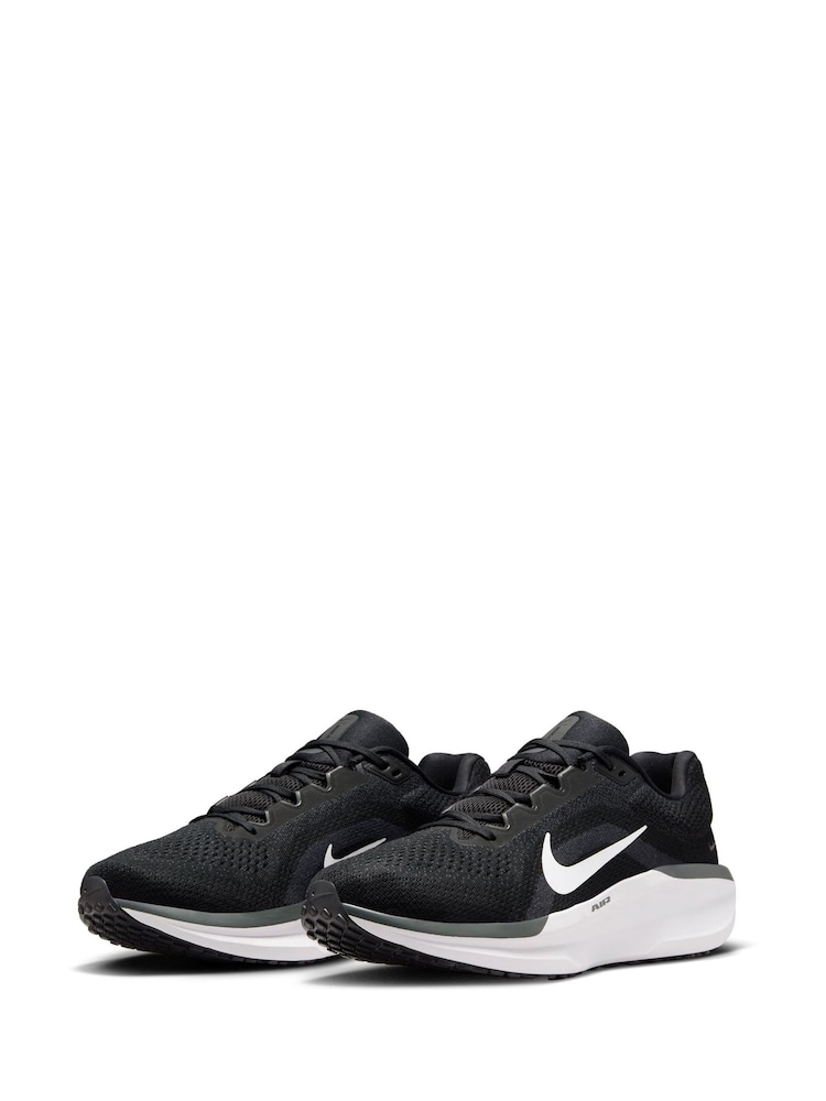 Nike Black/White Winflo 11 Road Running Trainers - Image 7 of 13