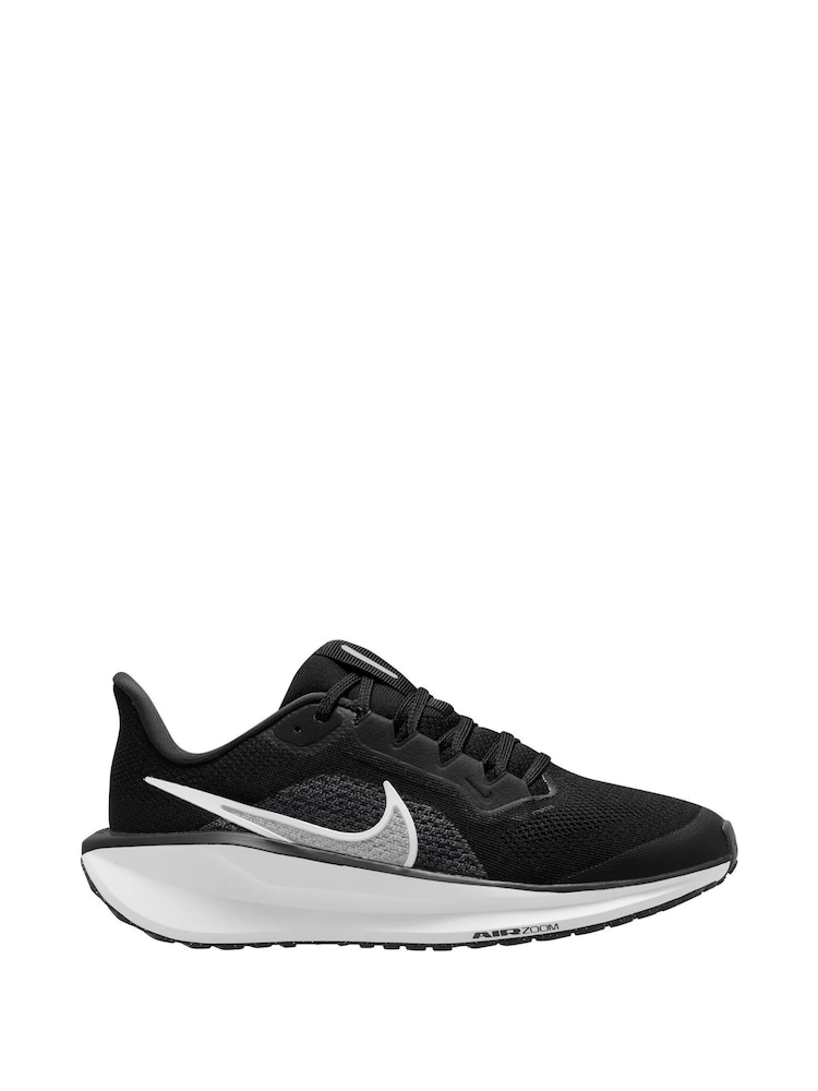 Nike Black/White Youth Air Zoom Pegasus 41 Running Trainers - Image 1 of 4
