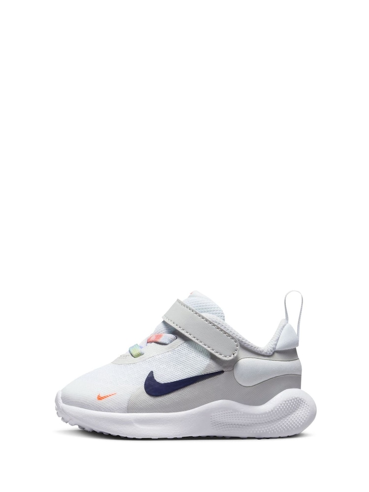 Nike White/Multi Infant Revolution 7 Trainers - Image 2 of 11