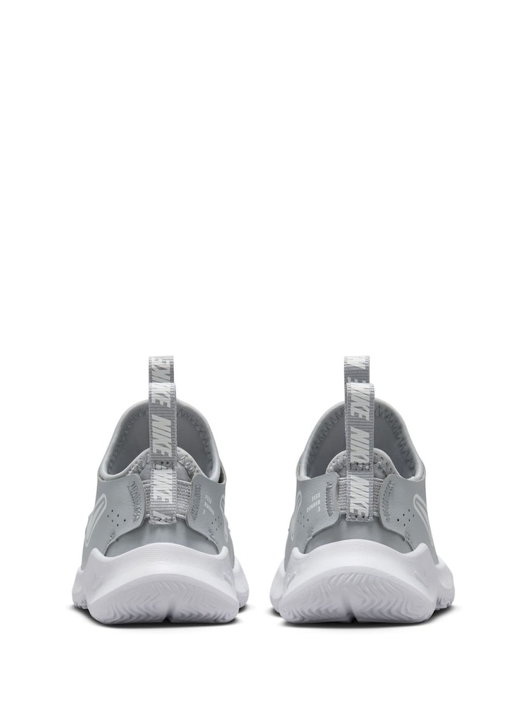 Nike Grey/White Infant Flex Runner 3 Trainers - Image 7 of 11