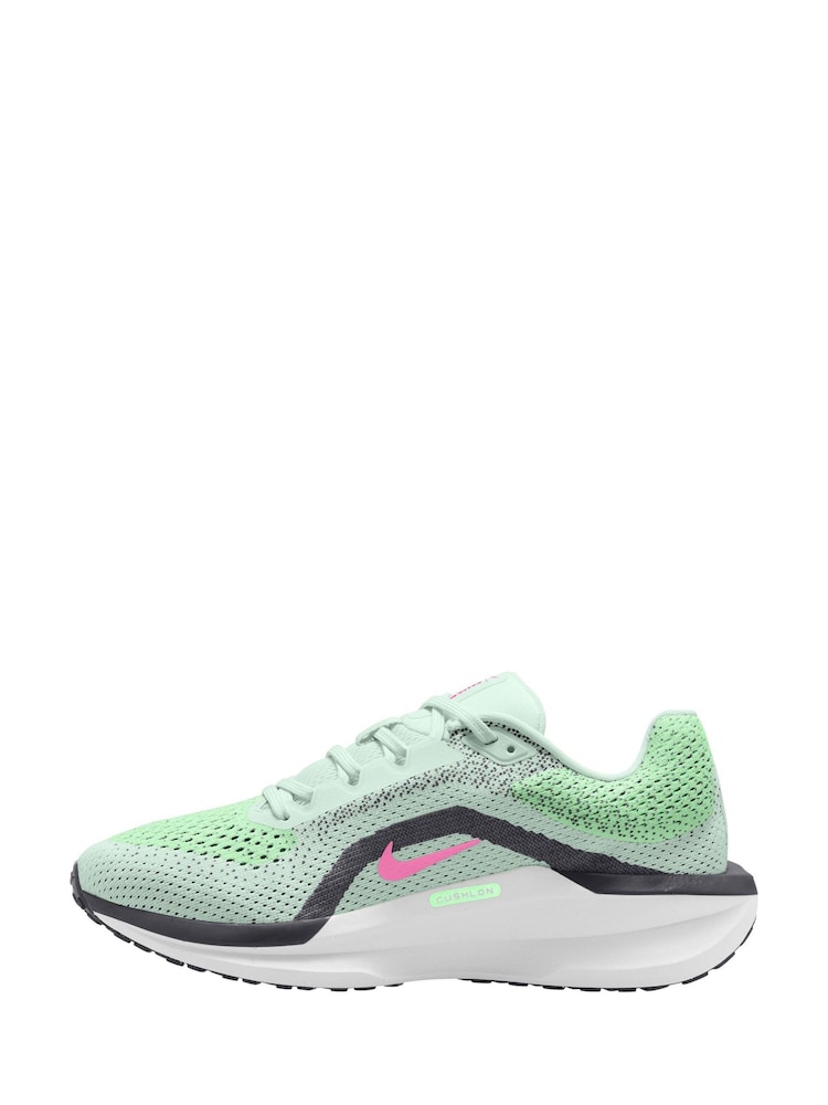 Nike Light Green Winflo 11 Road Running Trainers - Image 2 of 9