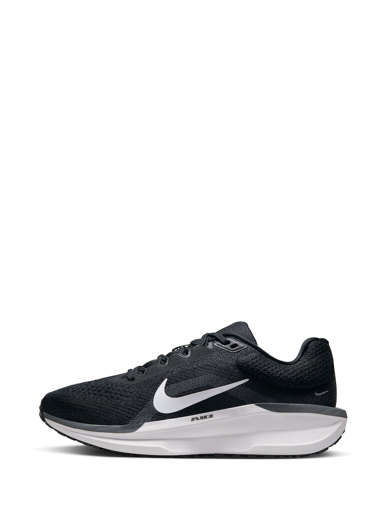 Nike Black/White Winflo 11 Road Running Trainers - Image 2 of 11