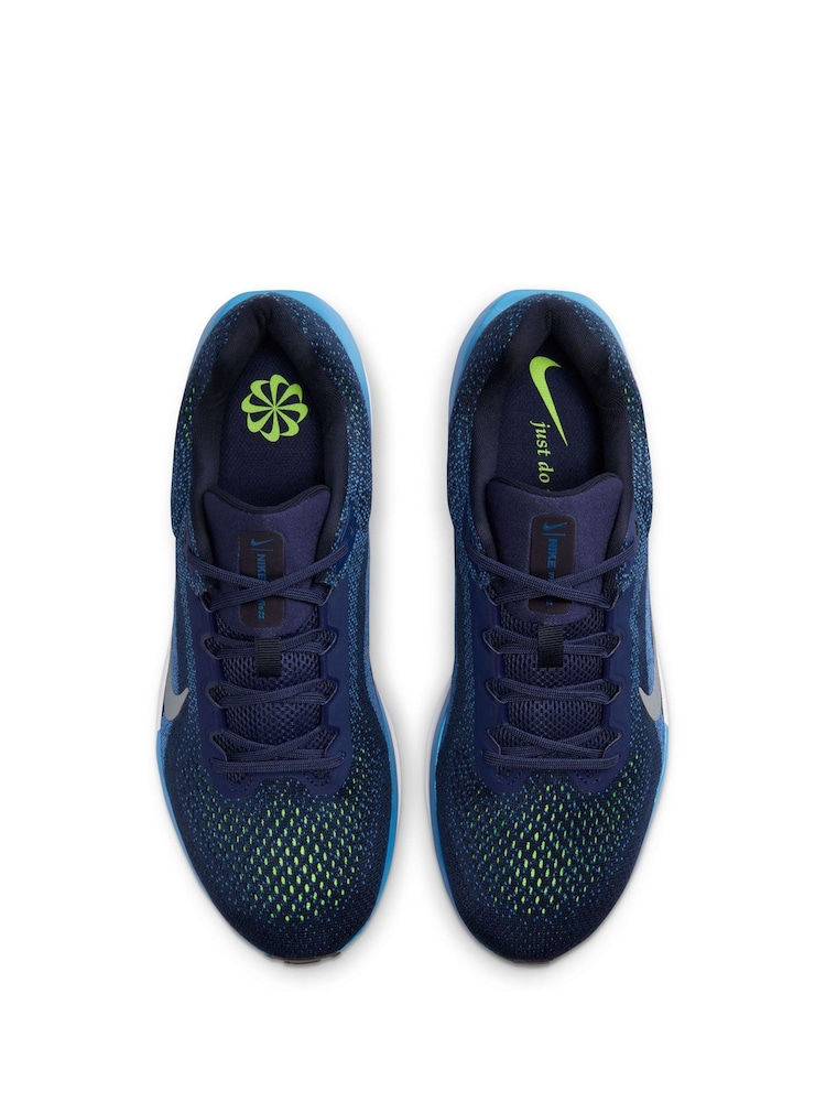 Nike Blue Winflo 11 Road Running Trainers - Image 6 of 10