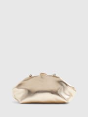 River Island Gold Molly Smith Ruched Frame Clutch Bag - Image 2 of 6