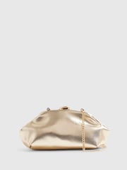 River Island Gold Molly Smith Ruched Frame Clutch Bag - Image 3 of 6