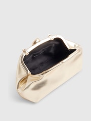 River Island Gold Molly Smith Ruched Frame Clutch Bag - Image 4 of 6