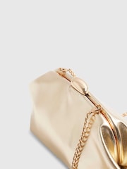 River Island Gold Molly Smith Ruched Frame Clutch Bag - Image 6 of 6