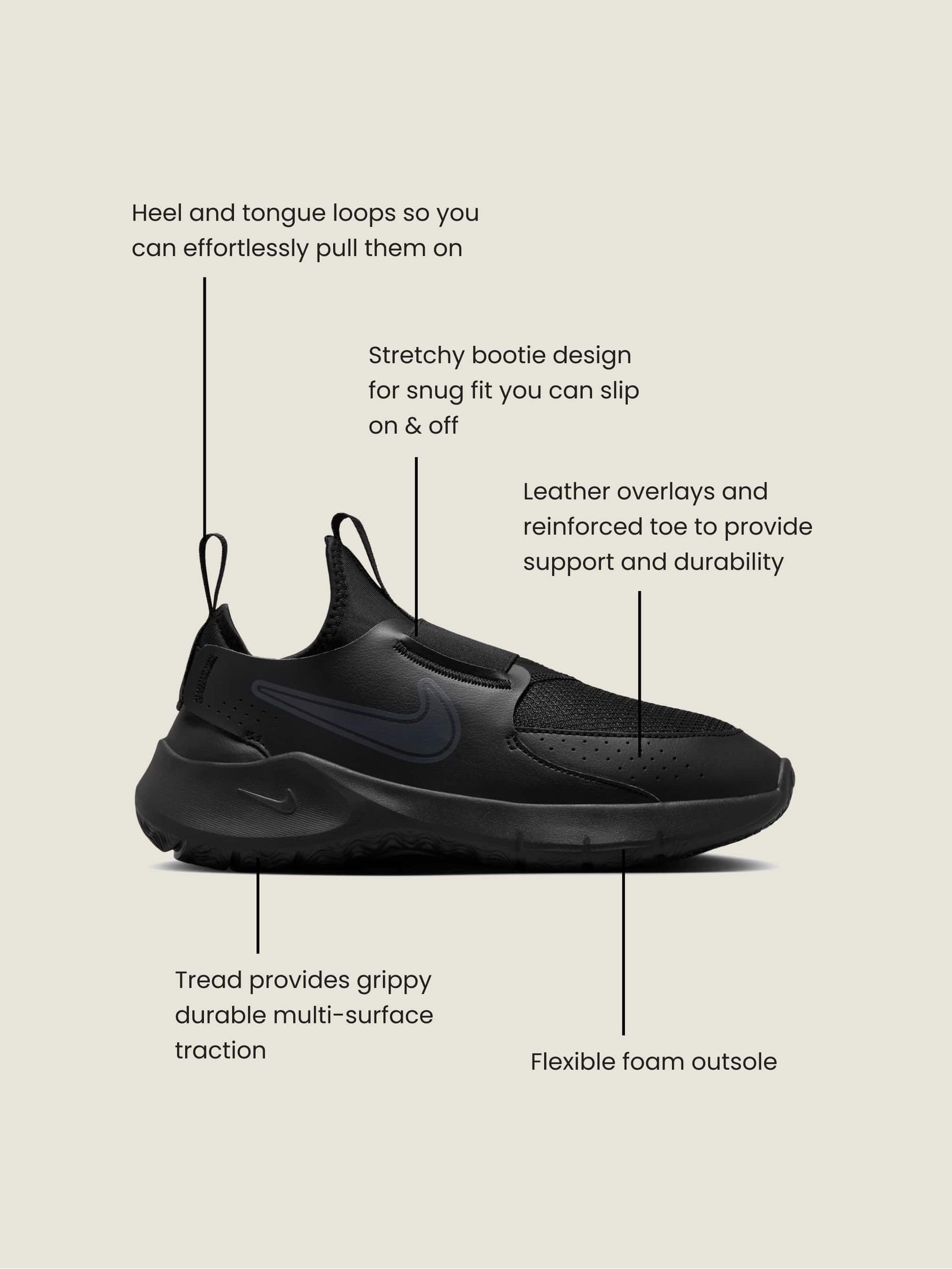 Buy Nike Black White Youth Flex Runner 3 Trainers from Next Austria
