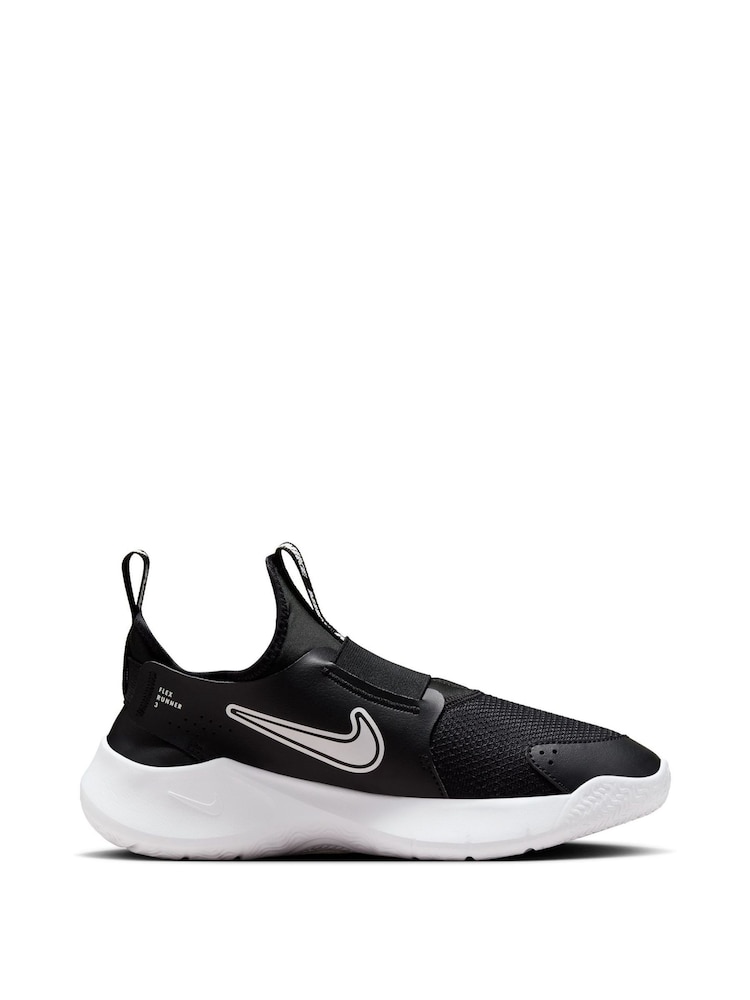 Nike Black/White Youth Flex Runner 3 Trainers - Image 4 of 12