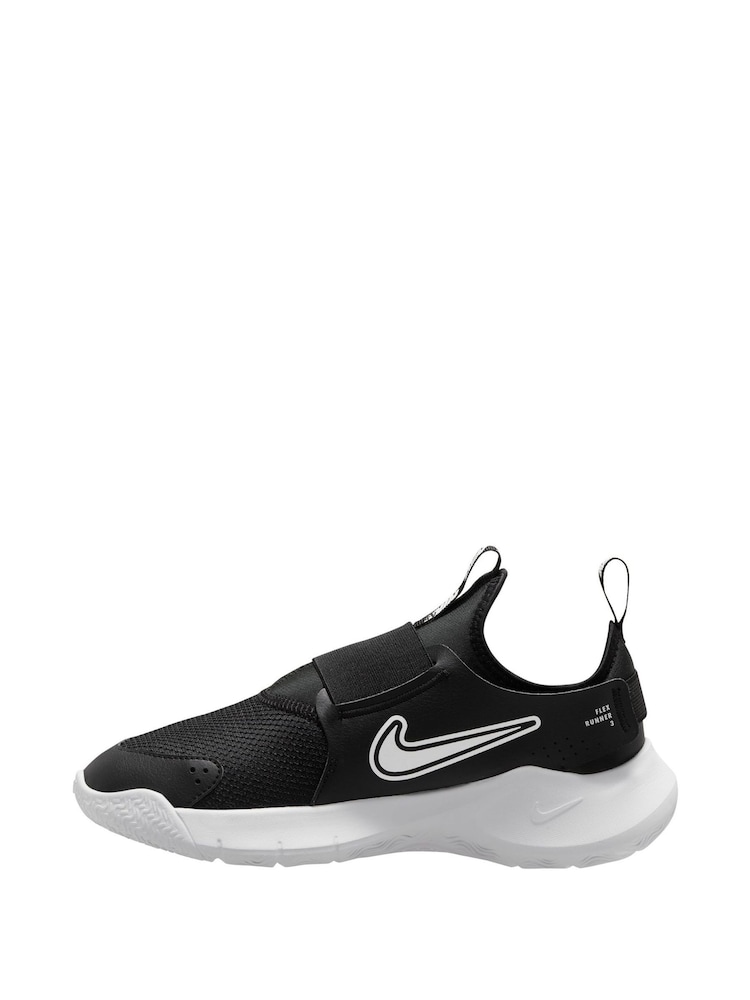 Nike Black/White Youth Flex Runner 3 Trainers - Image 5 of 12