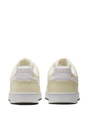 Nike Lemon Yellow Court Vision Low Next Nature Trainers - Image 2 of 13