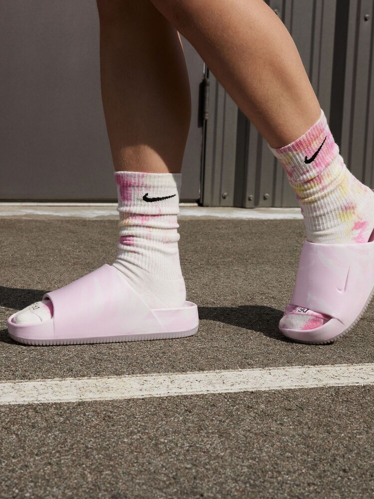 Nike Pink Marble Effect Calm Sliders - Image 11 of 11