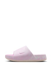Nike Pink Marble Effect Calm Sliders - Image 2 of 11