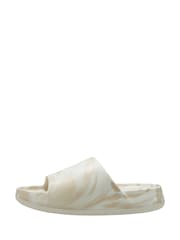 Nike Cream/Gold Marble Effect Calm Sliders - Image 3 of 9
