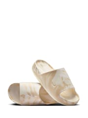 Nike Cream/Gold Marble Effect Calm Sliders - Image 4 of 9