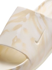 Nike Cream/Gold Marble Effect Calm Sliders - Image 7 of 9